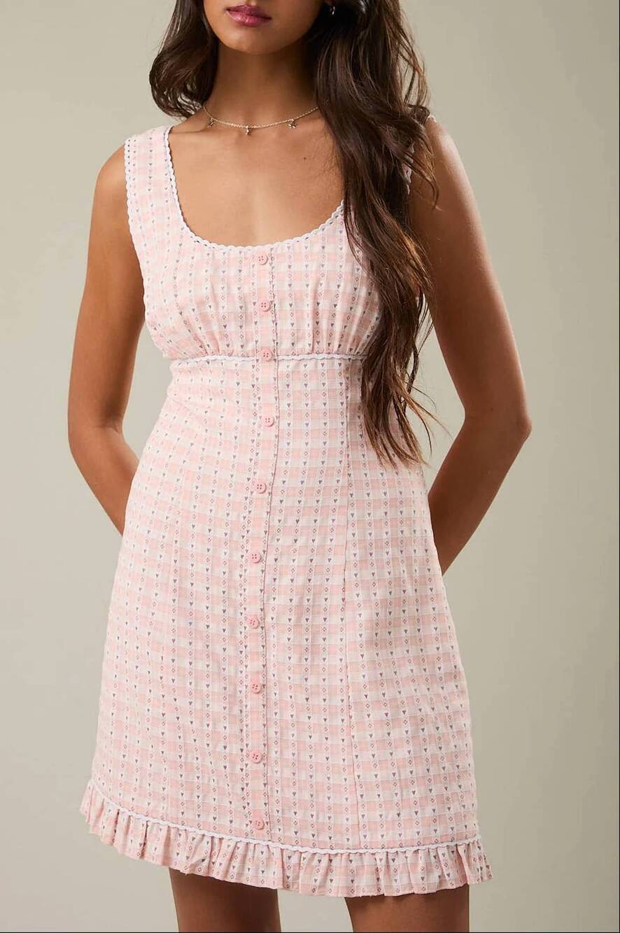 NEW LE LIS the sunday garden dress in pink